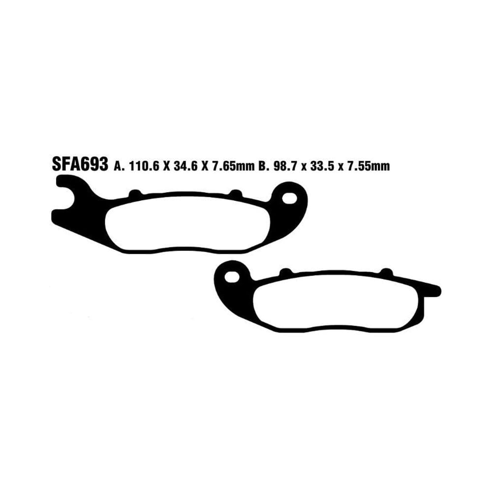 Pastillas de freno scooter serie SFAC Carbon EBC para HONDA y PIAGGIO SFAC693