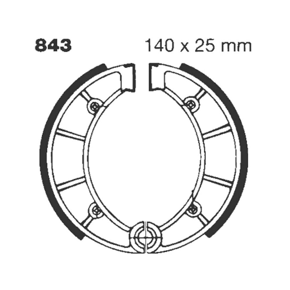 Zapatas de freno ranuradas "G" para ANCILLOTTI 843G
