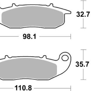 Braking Juego de pastillas de freno sinterizadas CM44 para Honda