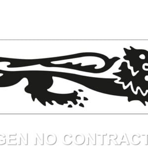 Adhesivo León Malossi Negro Derecho 24 cm