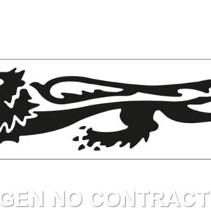 Adhesivo León Malossi Negro Izquierdo 16,60 cm