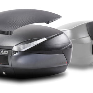 Maleta superior TOP CASE SH48 GRIS OSCURO + TAPA CARBONO + RESPALDO