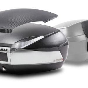 Maleta superior SH48 TITANIO + TAPA CARBONO + RESPALDO