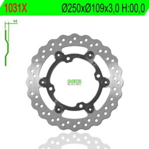 Disco Freno Flotante Ondulado Ng 1031X 250 X 109 X 3