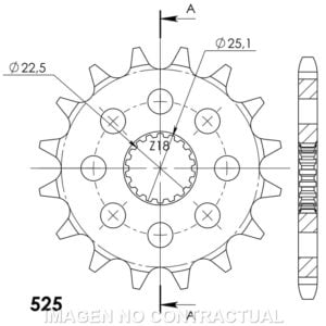 Piñón Supersprox Triumph 525 x 16