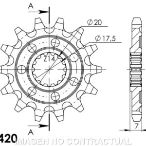 Piñón Supersprox Yamaha 420 x 14