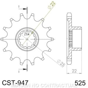 Piñón Supersprox MV Agusta 525 x 16