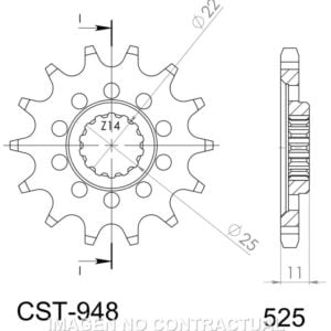 Piñón Supersprox MV Agusta 525 x 15