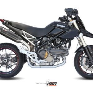 Escape Mivv Slip-On Suono black con tapa carbono Ducati Hypermotard 1100 2007-09 / 1100 EVO 2010-12