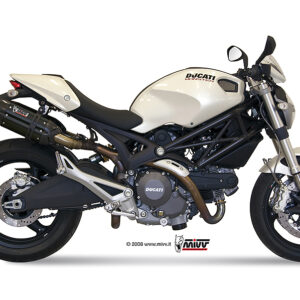 Escape Mivv 2 Slip-On Suono black con tapa carbono Ducati Monster 696 2008-14