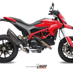Escape Mivv Slip-On Suono black con tapa carbono Ducati Hypermotard 821 / Hyperstrada 821 2013-15