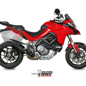 Escape Mivv Slip-On Suono black con tapa carbono Ducati Multistrada 1200 15-17 /Multistrada 1260 18-20