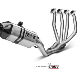 Escape Mivv Full system 4x2x1 Speed edge St. Steel con tapa carbono Kawasaki ZX-6 R 636 2013-16