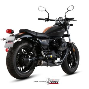 Escape Mivv 2 Slip-On Ghibli black Moto Guzzi V9 Bobber / Roamer 2016-22
