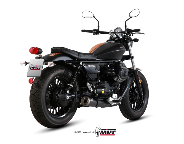 Escape Mivv 2 Slip-On Ghibli black Moto Guzzi V9 Bobber / Roamer 2016-22