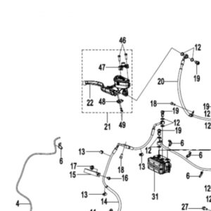 Maneta de freno CFMOTO 450MT 6WWV-080110-5000-24