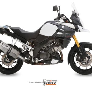 Escape Mivv Slip-On Speed edge St. Steel con tapa carbono Suzuki DL V-Strom 1000 / V-Strom 1050 / XT