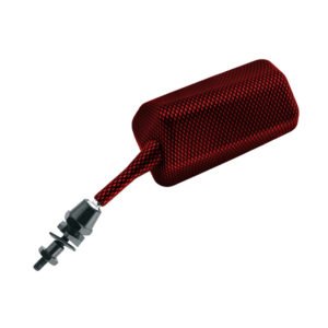 Juego Retrovisores Carbono Rectangular F1 Rojo