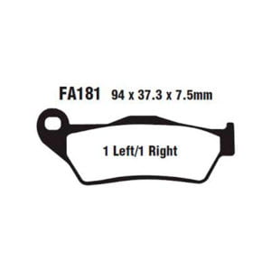 Pastillas Freno Ebc Semi-Sinterizadas Fa181V