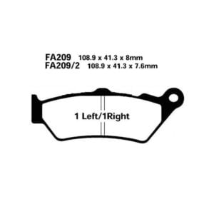 Pastillas Freno Ebc Hh Sinterizadas Fa209/2Hh