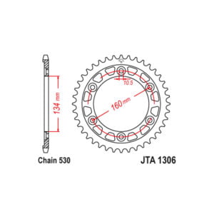 Corona Moto Jt Aluminio 1306-45