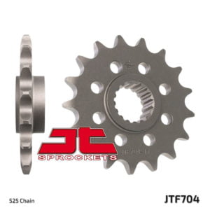 Piñón para moto con goma anti-ruido JT 704-17