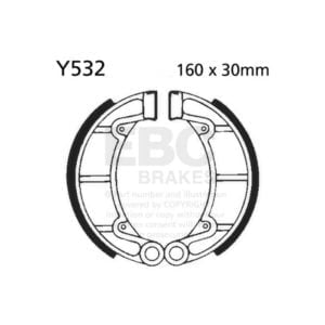 Zapatas de freno ranuradas "G" EBC para YAMAHA Y532G