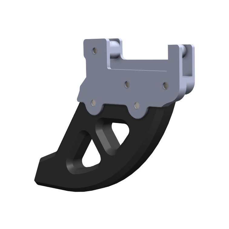 PROTECTOR DISCO FRENO TRASERO CROSSPRO ALUMINIO / DTC HUSQVARNA 18-21 PLATA / NEGRO